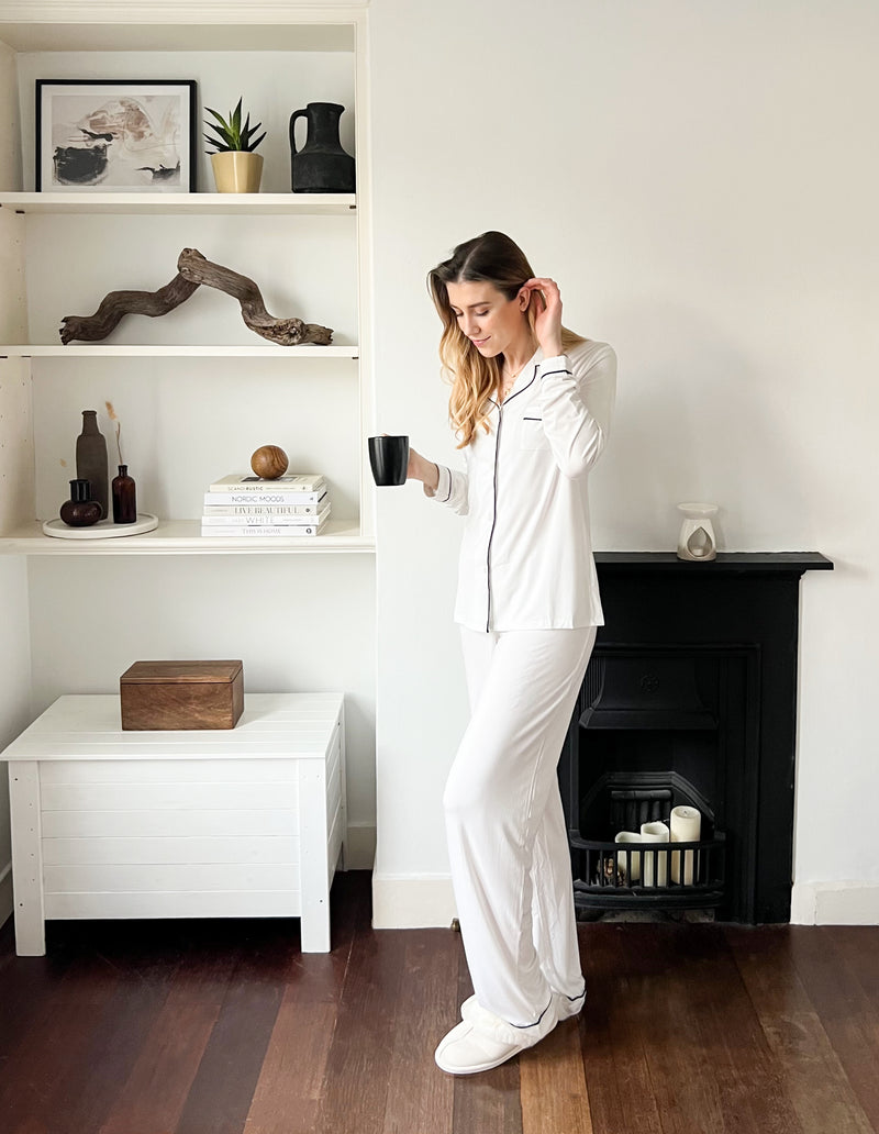 Tall Bamboo White Pyjama Set